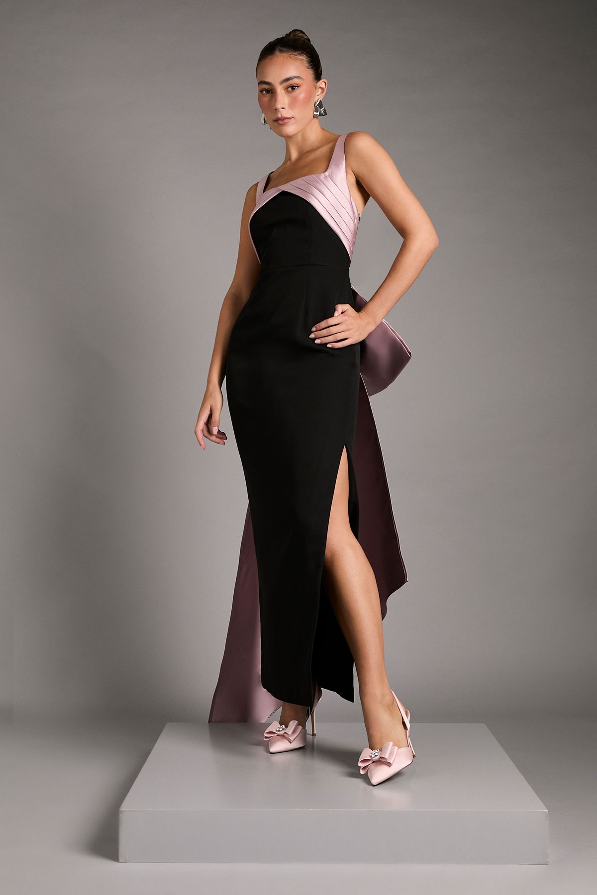 Coast Bow Back Column Maxi Dress Mono image 1