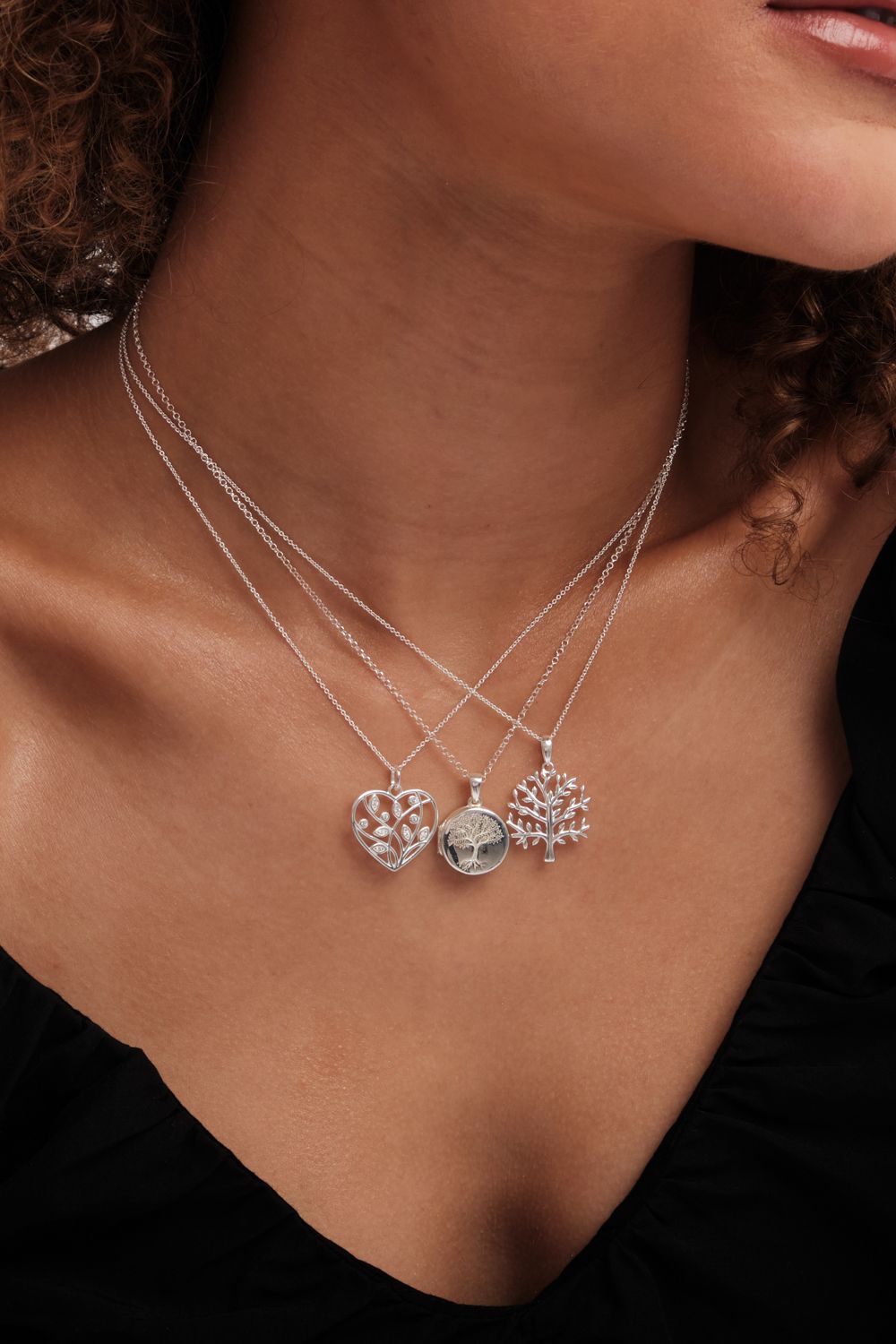 Simply Silver Sterling Silver 925 Tree of Love Pendant Necklace image 4