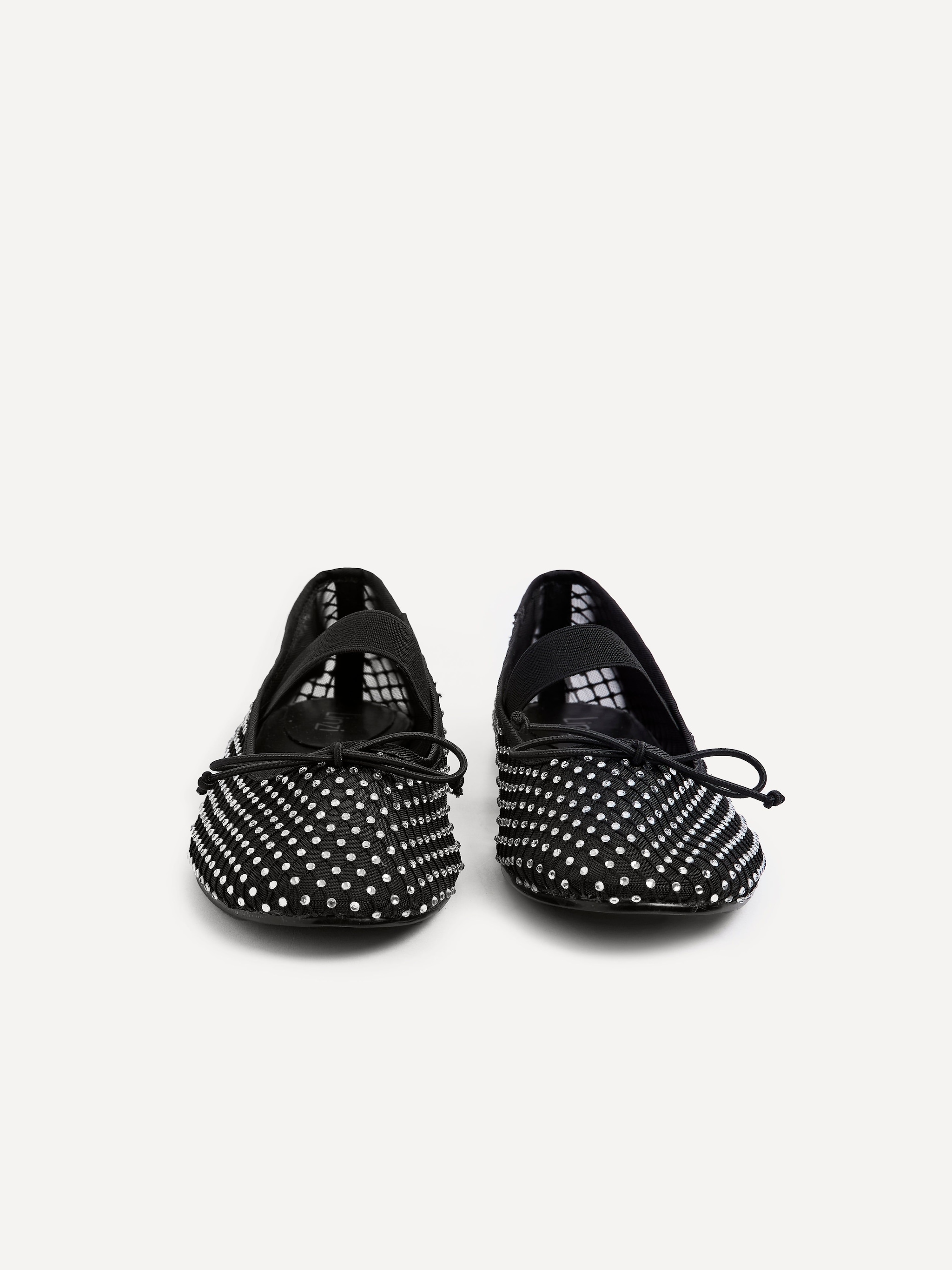 Linzi Cecilia Black Mesh & Diamante Mary Jane Pump image 4