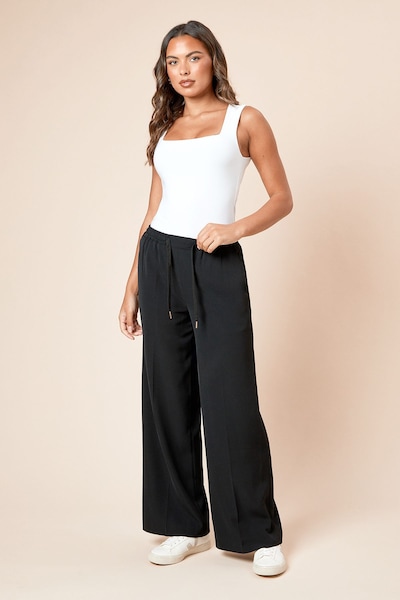 Dorothy Perkins Tie Waist Wide Leg Trousers Black