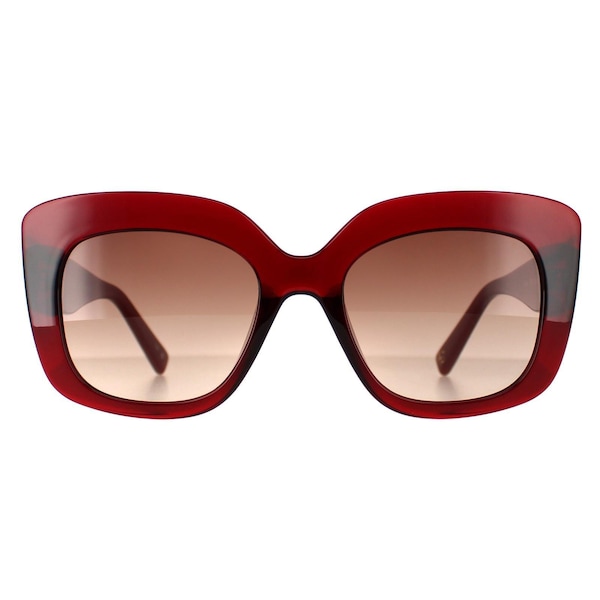 Ted Baker Cat Eye Crystal Dark Red Brown Red Gradient TB1675 Hattie