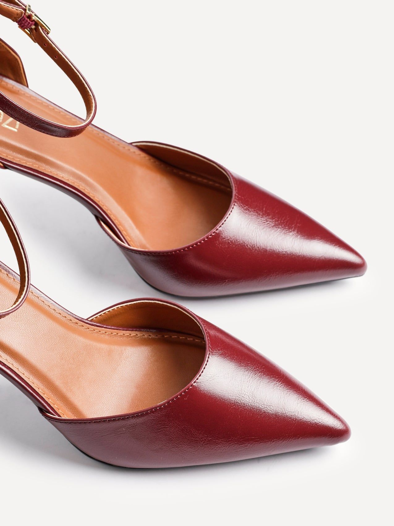 Linzi Thea Burgundy Faux Leather Classic Stiletto Court Heel image 5