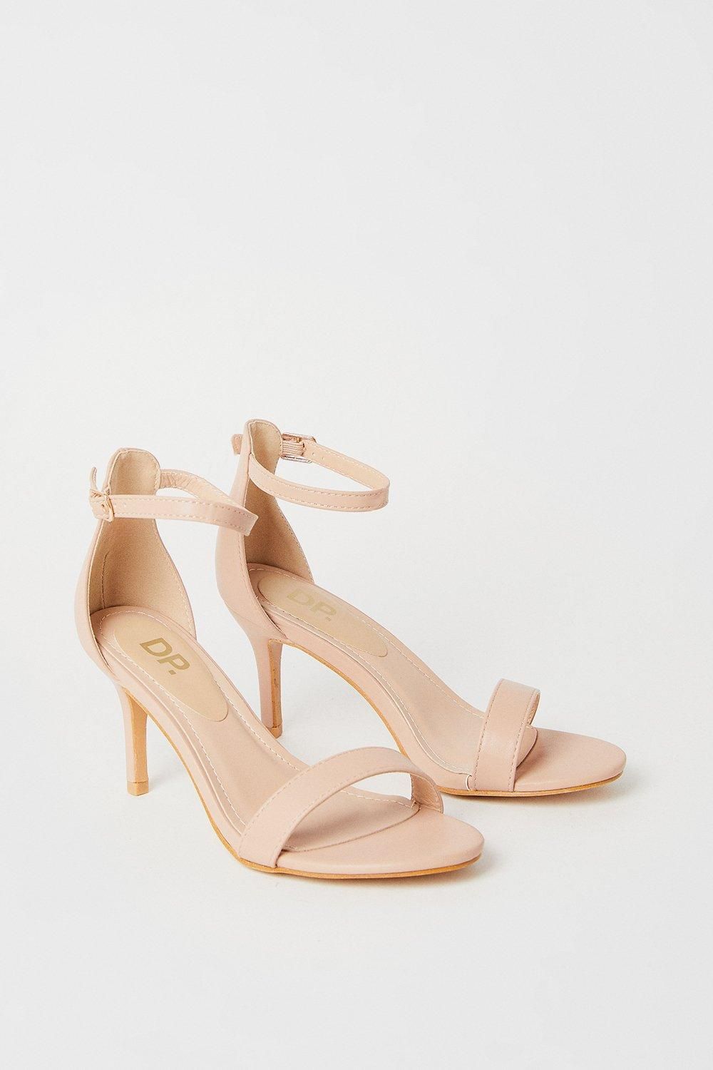 Dorothy Perkins Tasha Barely There Medium Stiletto Heel Sandals Blush image 3
