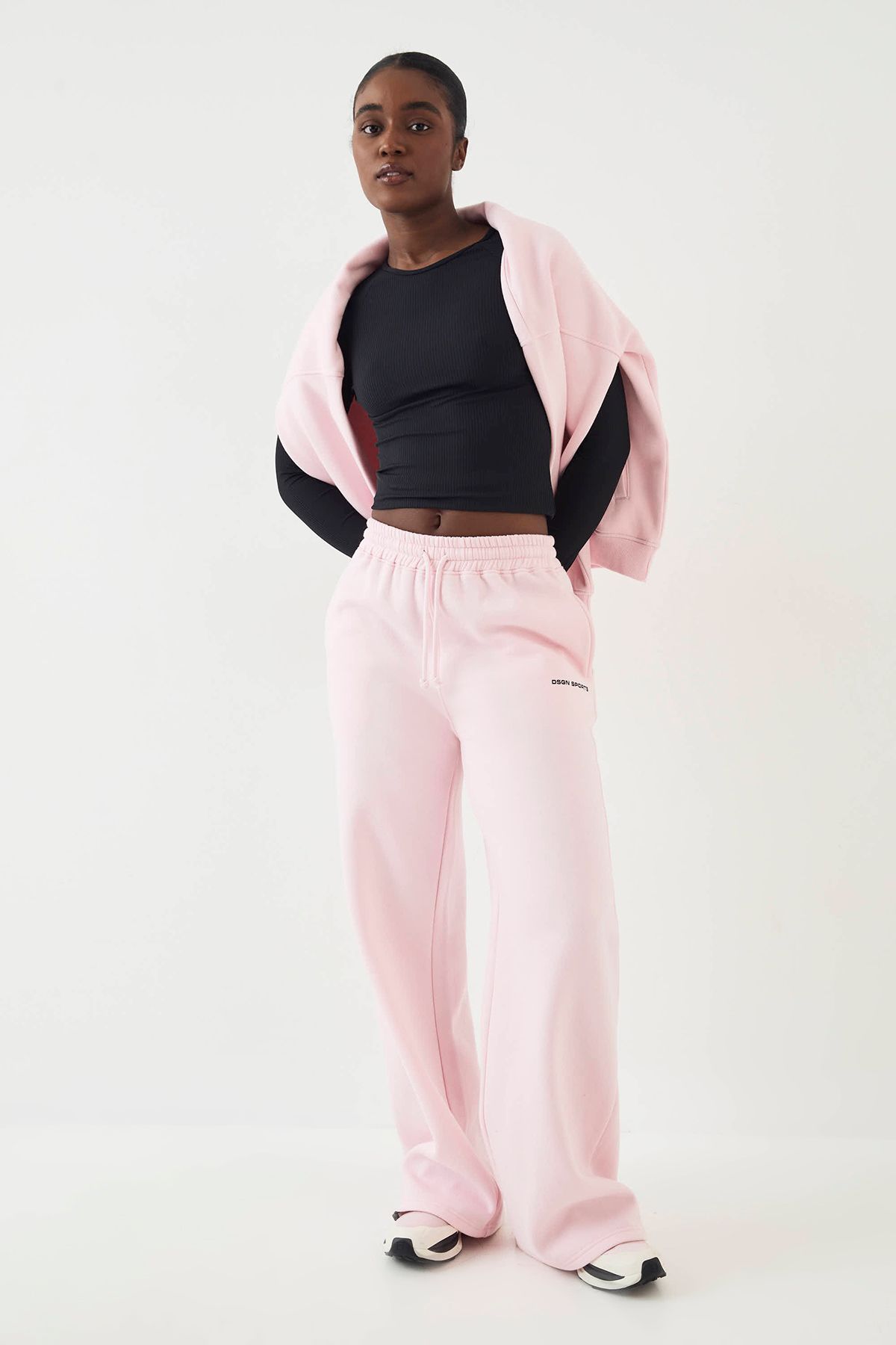 DSGN Studio DSGN Studio Ultra Sculpt Rib Long Sleeve Top Black image 3