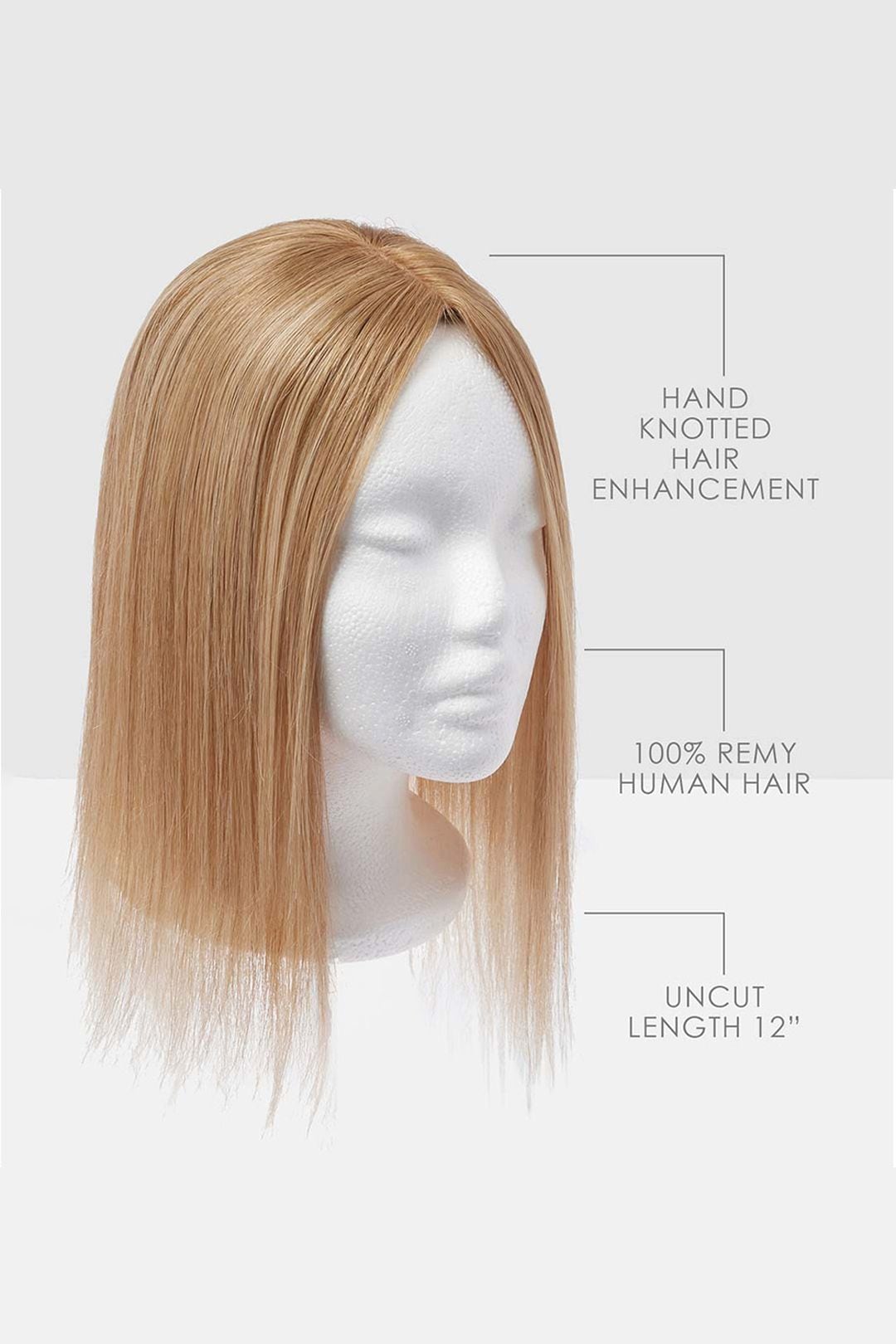 Beauty Works Beauty Works custom clip-in Fringe Topper 55g Caramelised image 3