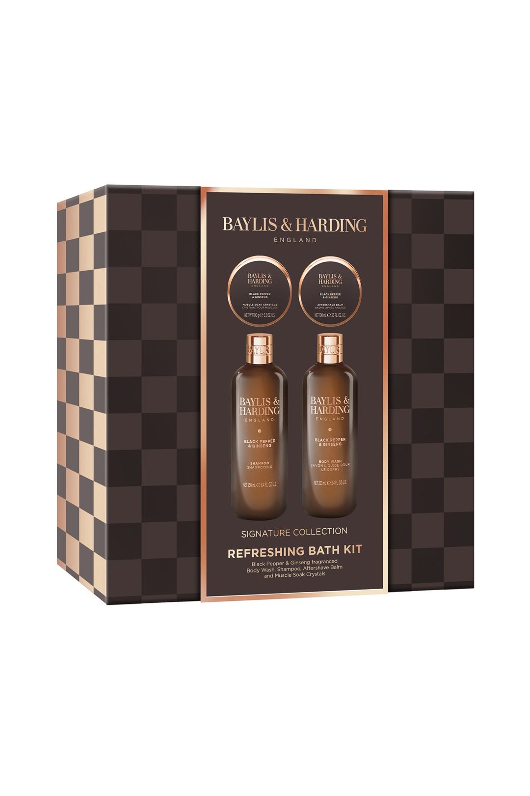 Baylis & Harding Black Pepper & Ginseng Men's Luxury Bath Kit Gift Set Multi image 2