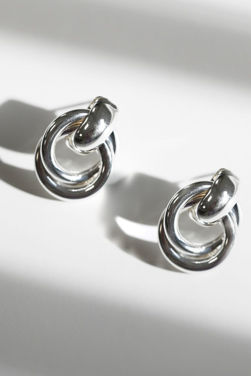 Jon Richard Jon Richard Silver Plated Knotted Door Knocker Earrings image 3