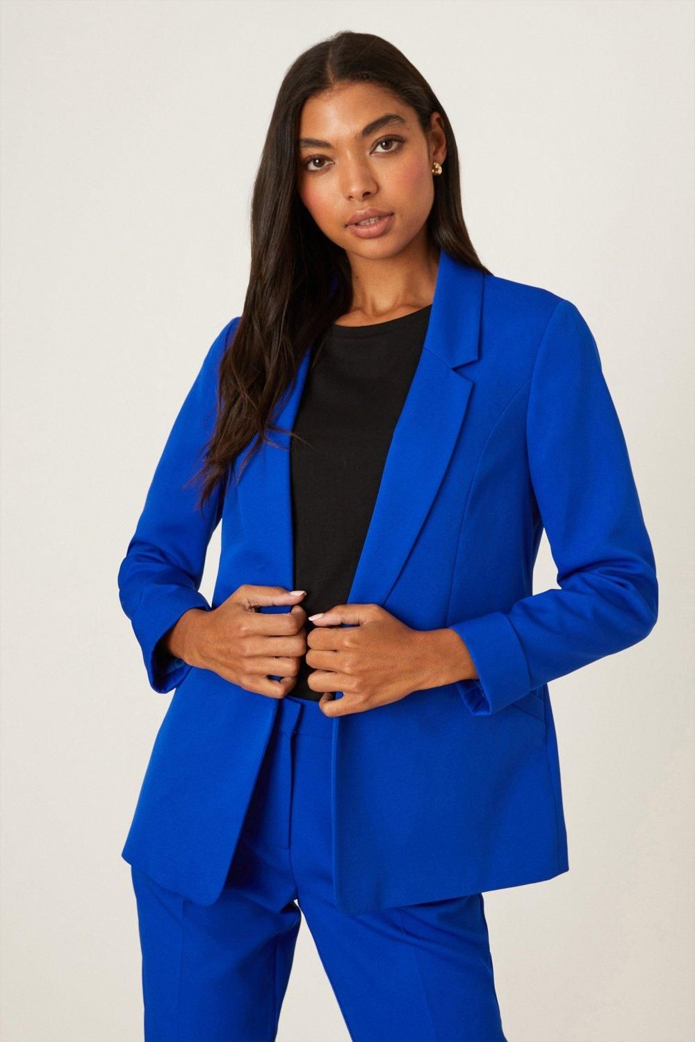 Dorothy Perkins Ruched Sleeve Blazer Cobalt image 1