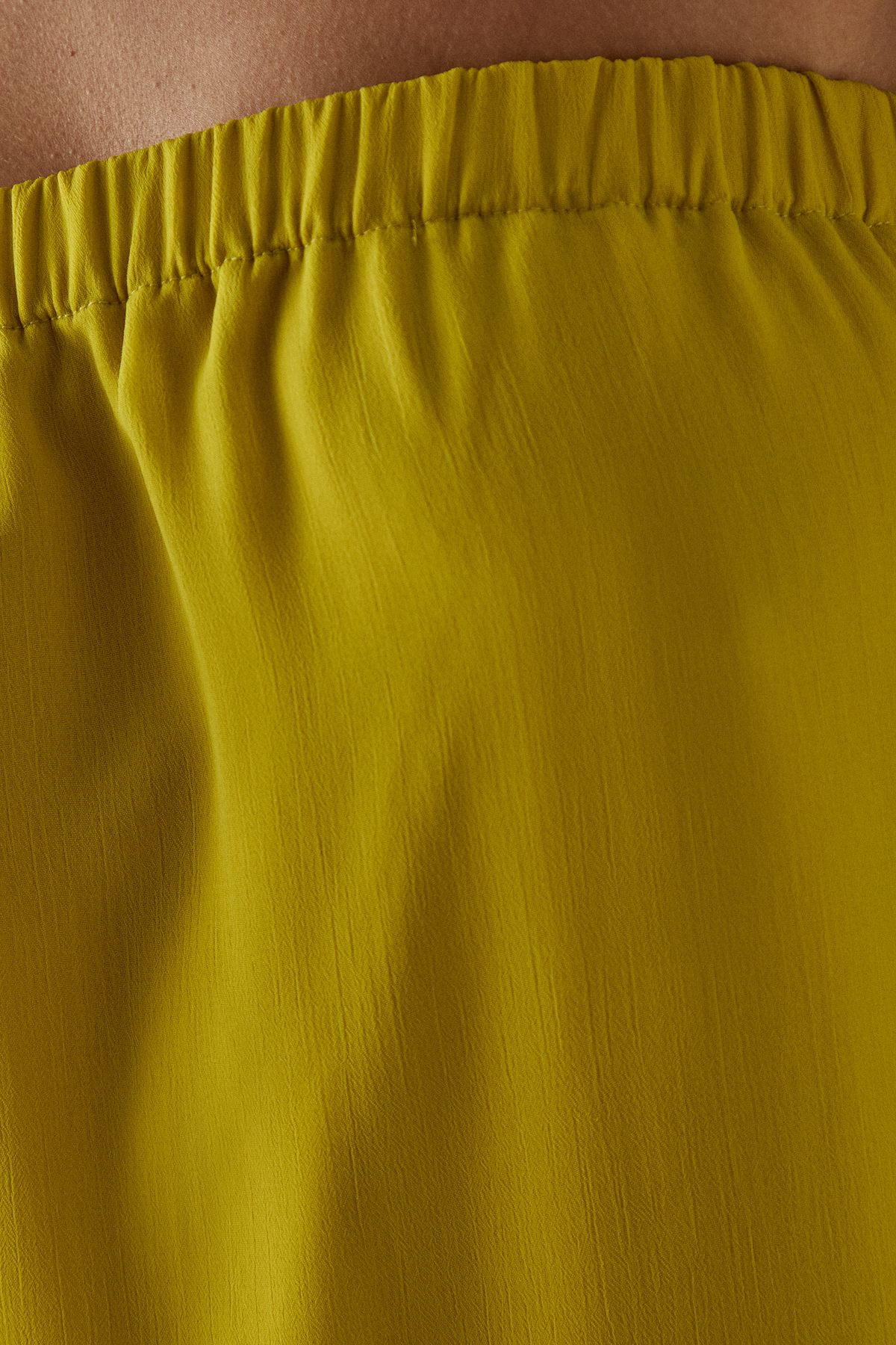 Warehouse Yoryu Chiffon Elasticated Back Bandeau Maxi Dress Chartreuse image 6