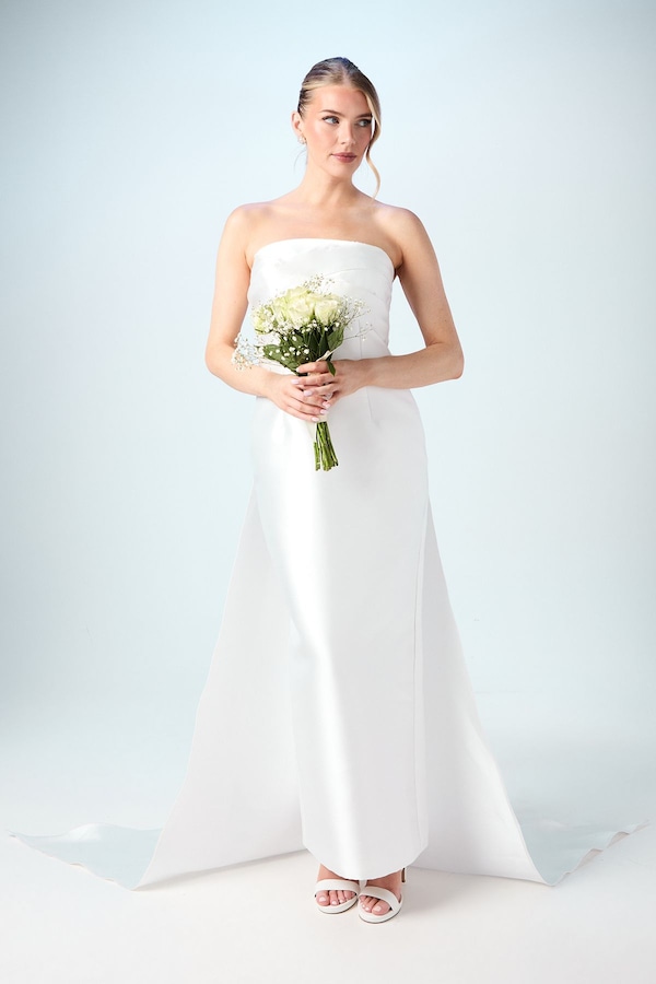 Coast Twill Column Bandeau Wedding Dress Ivory