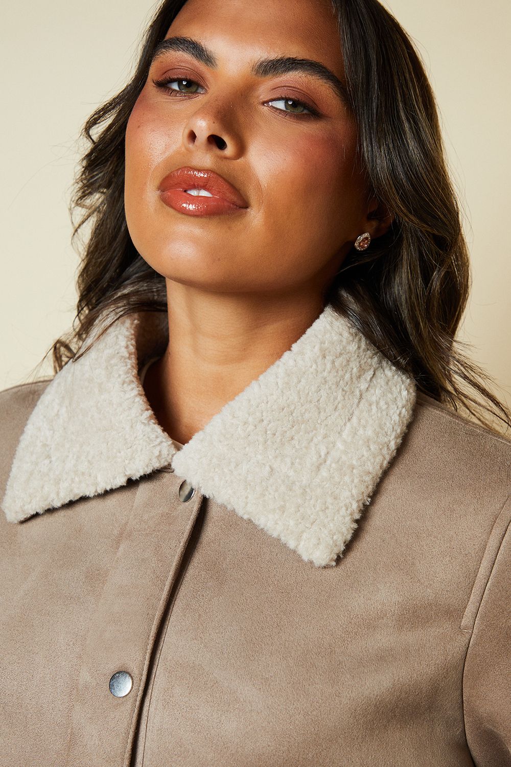 Dorothy Perkins Pocket Aviator Jacket Taupe image 4