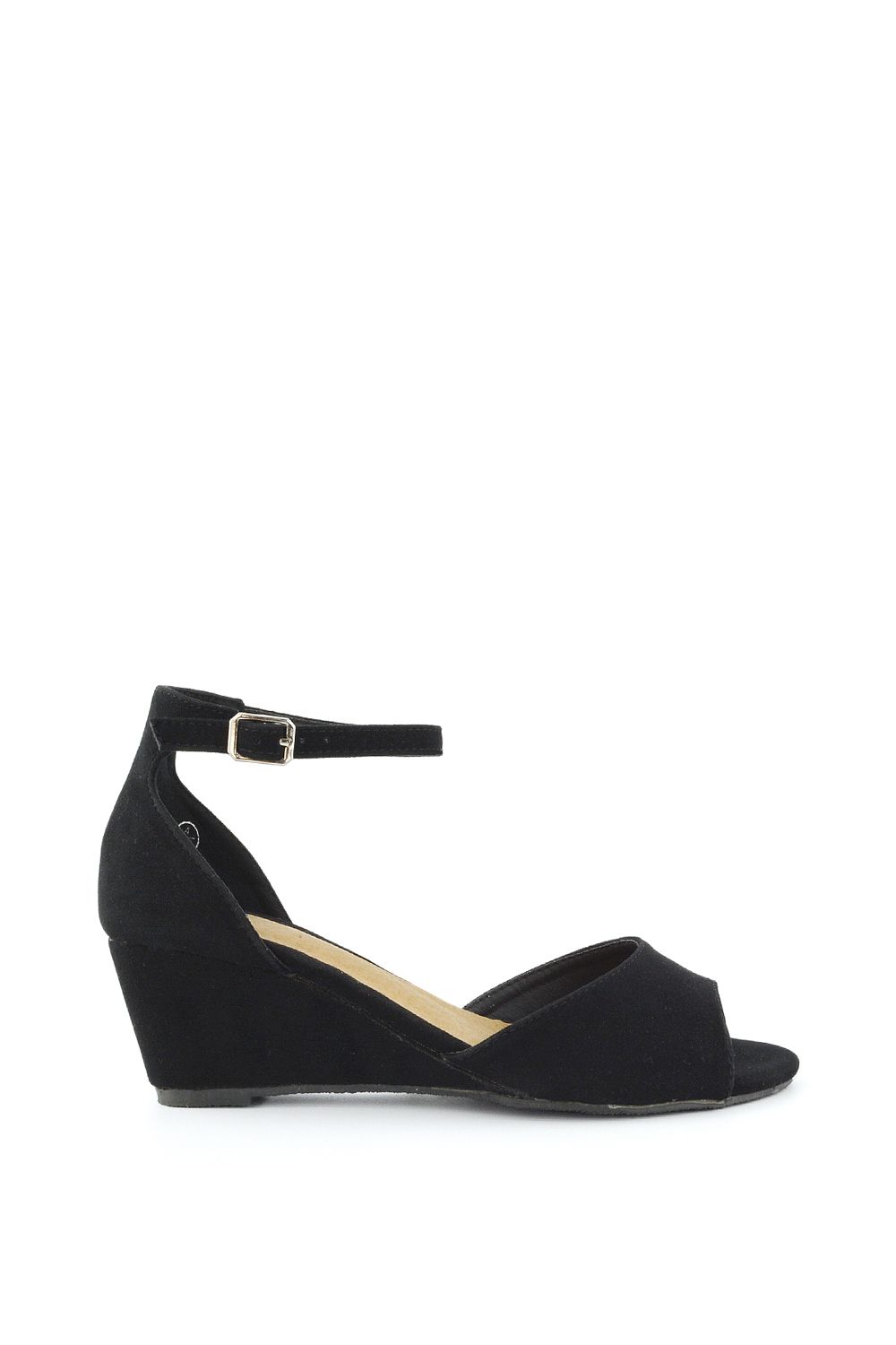 XY London 'Lottie' Peeptoe Mid Wedge Heel Sandals image 4