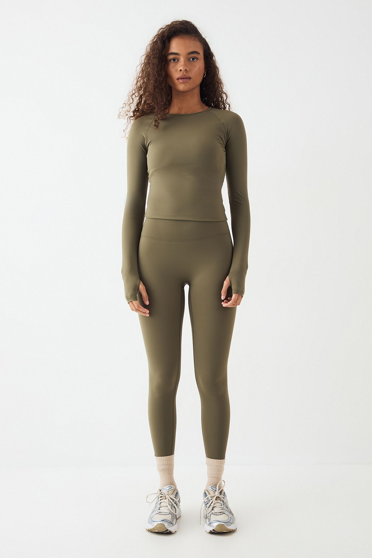 DSGN Studio DSGN Studio Ultra Sculpt Long Sleeve Top Olive image 5