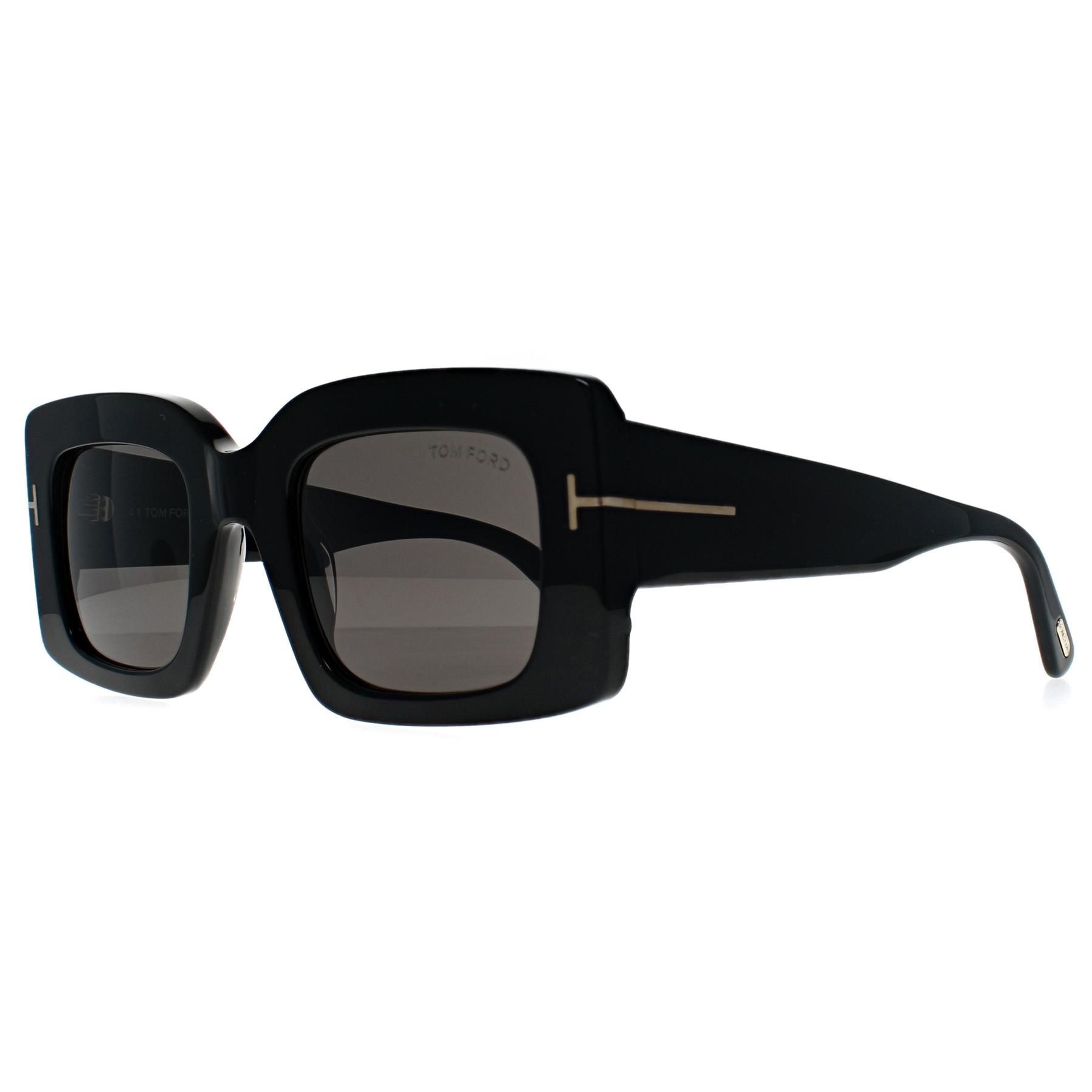 Tom Ford Square Shiny Black Grey with Light Mirror Brigitta FT1188 image 2