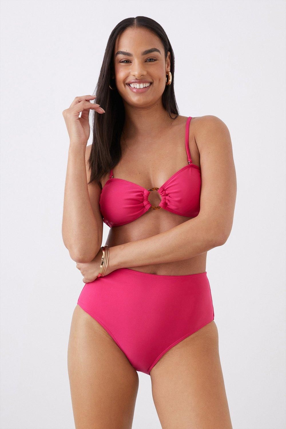 Dorothy Perkins High Waist Bikini Bottoms Hot Pink image 4