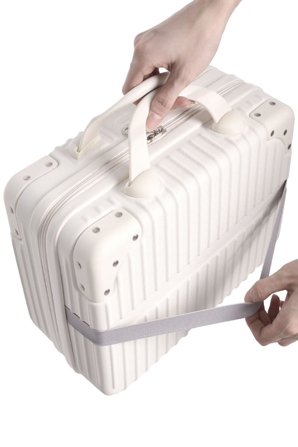 SHEONLY White Portable Makeup Case for Travel Suitcase image 4