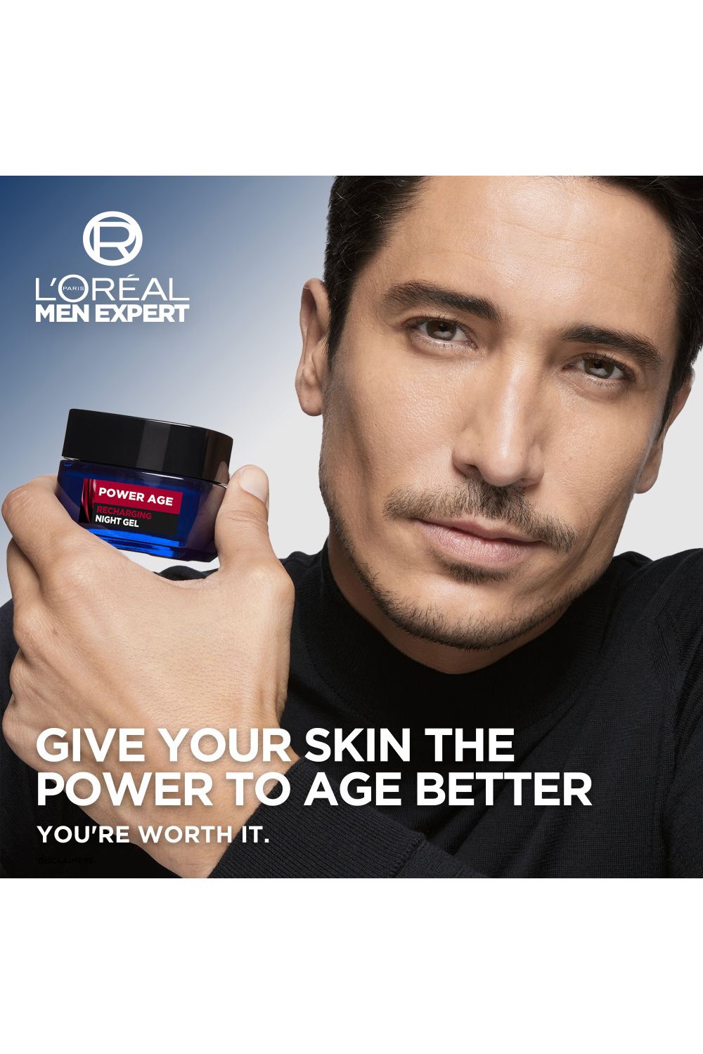 L'Oréal Paris Men Expert Power Age Recharging Night Gel Moisturiser 50ml Multi image 2