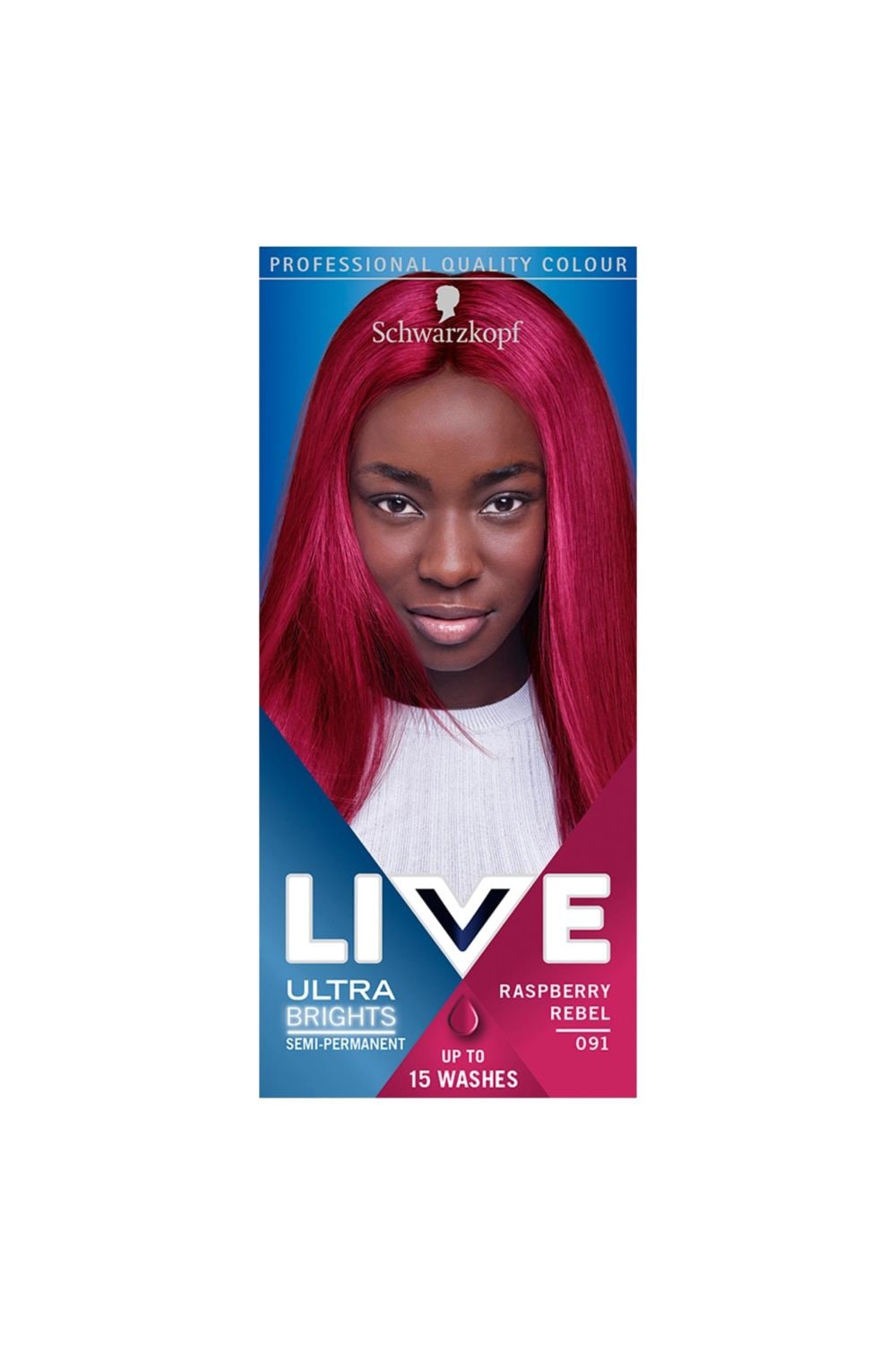 Schwarzkopf Live 2in1 Ultra Bright 'Hair Dye' 091 Raspberry Rebel 3x image 3