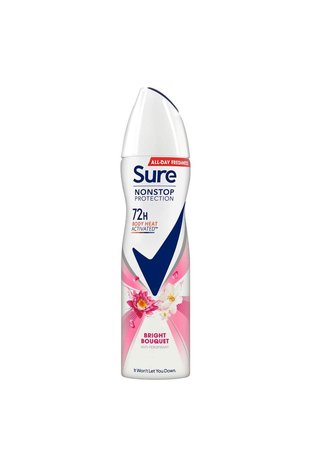 Sure Women 'Anti-Perspirant' 72H Protection Deo Bright Bouquet, 3x150ml image 2