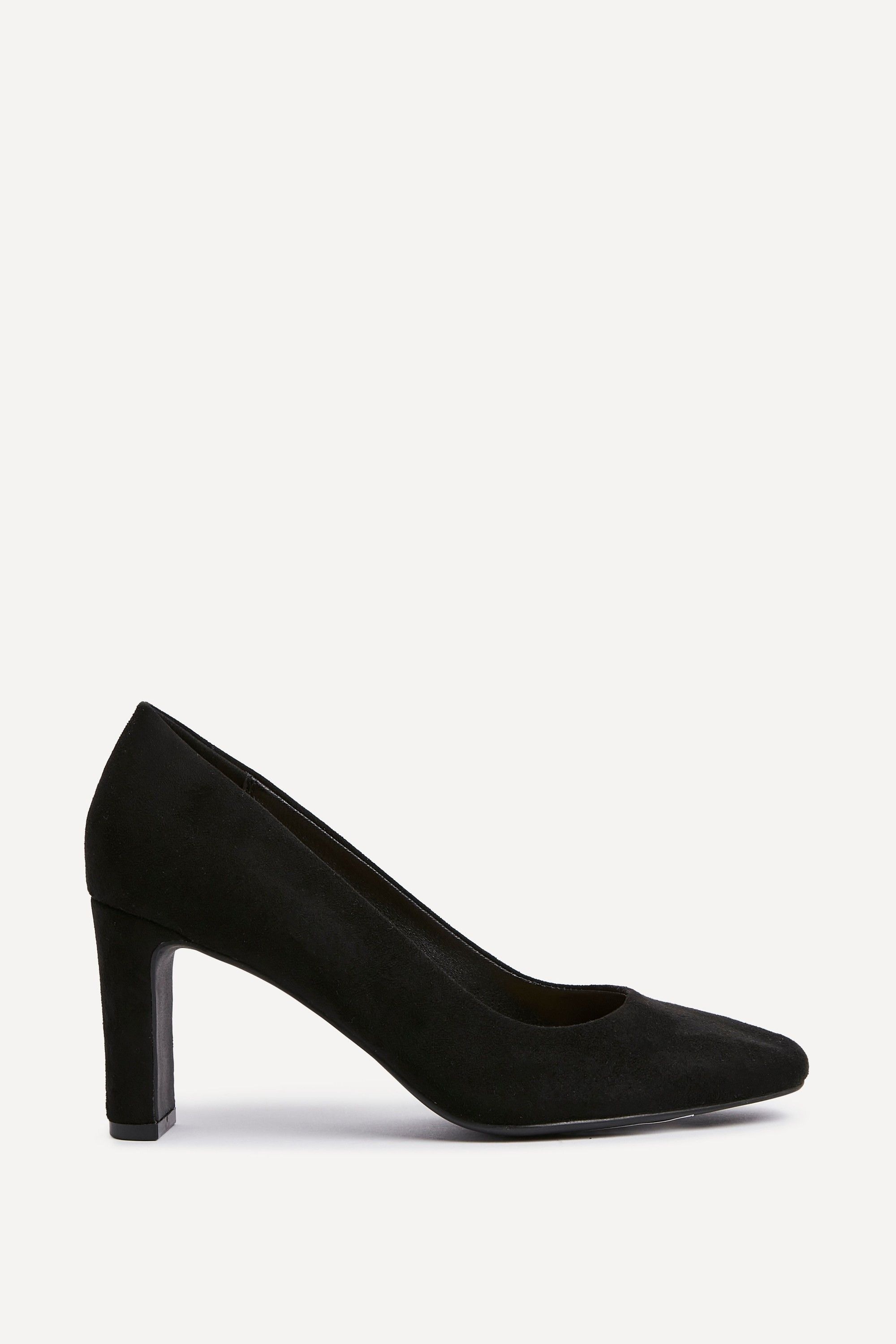 Linzi Agenda Black Faux Suede Modern Style Court Heel