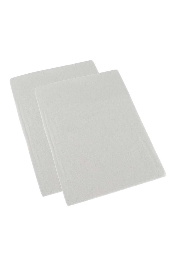 Homescapes 100% Brushed Cotton Cot Flat Sheet Pair, 100 x 150 cm