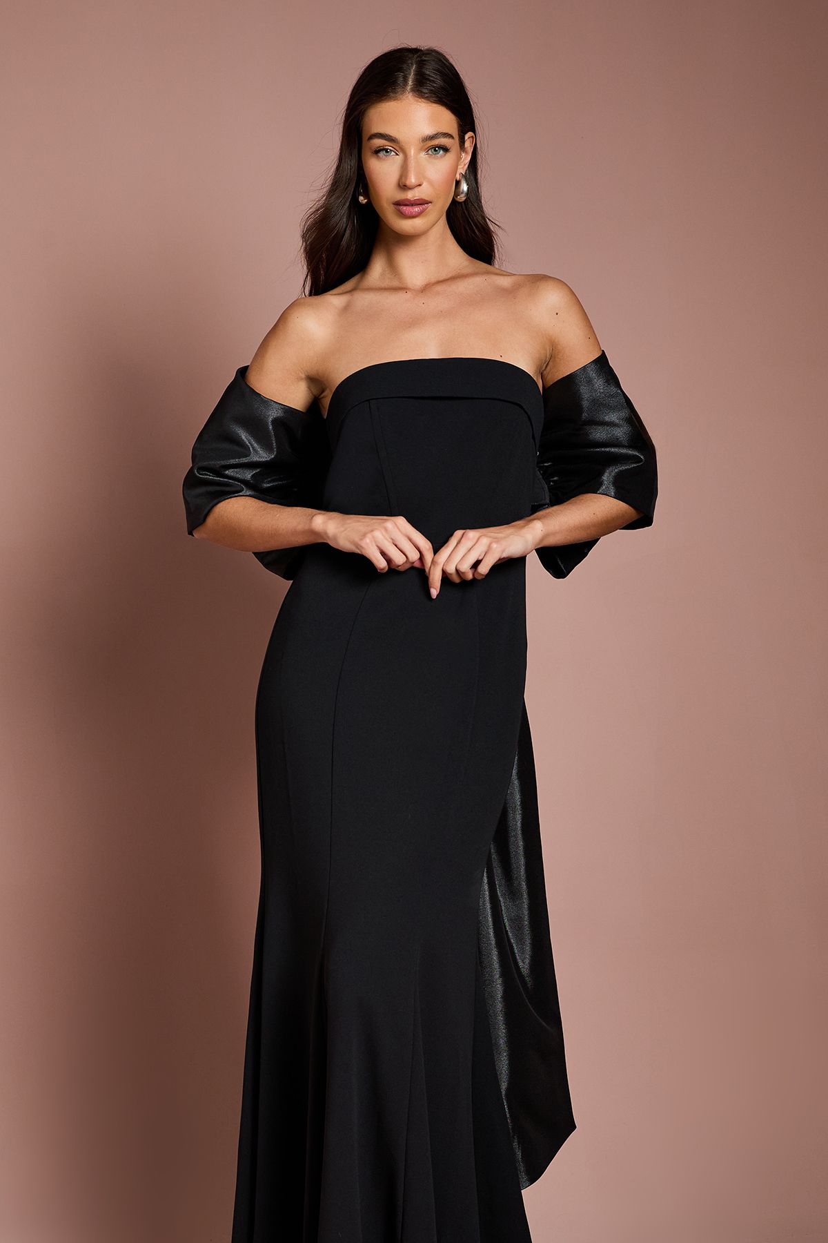 Coast Oversized Bow Shawl Black image 2