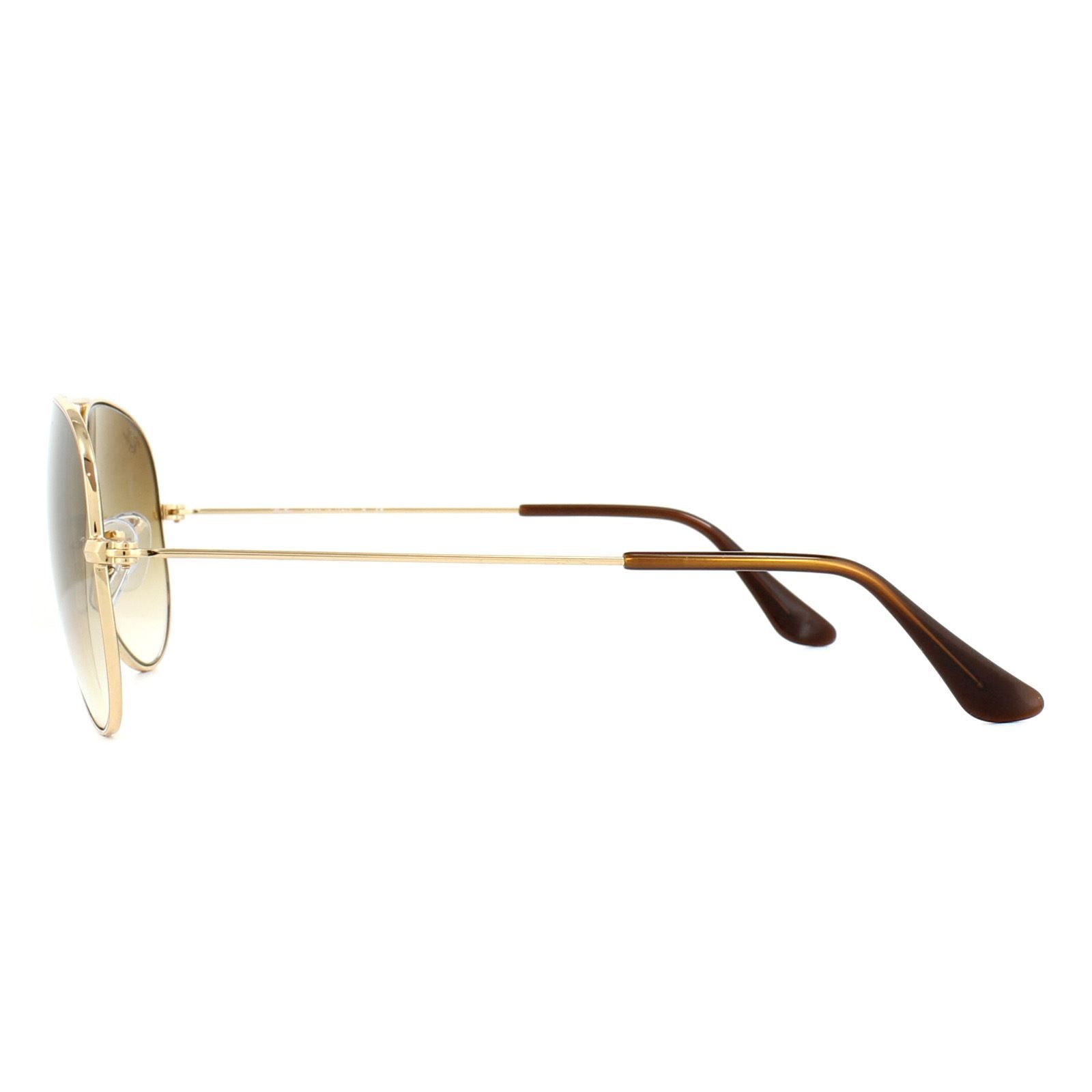 Ray-Ban Aviator Gold Brown Gradient Sunglasses image 3