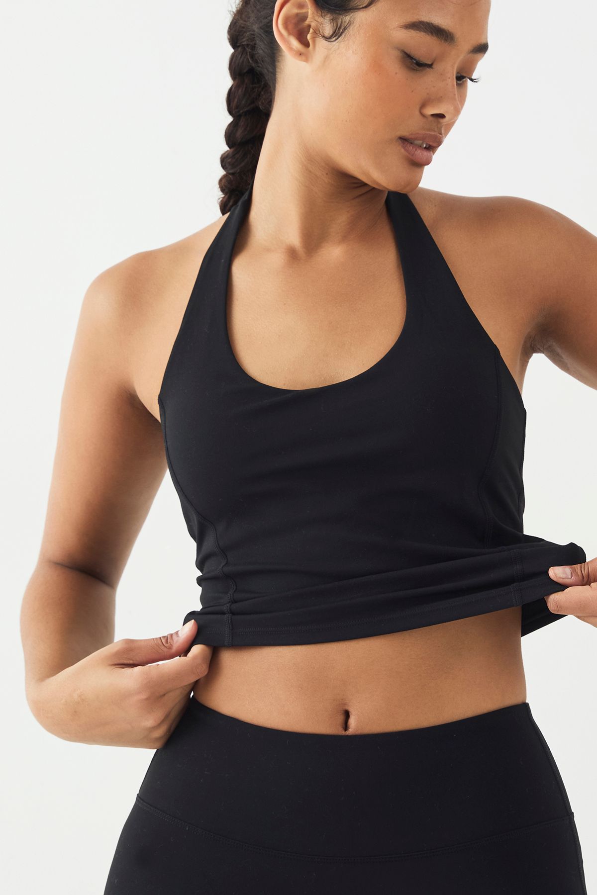 DSGN Studio DSGN Studio Sports Ultra Sculpt Seam Detail Padded Halterneck Top Black image 4