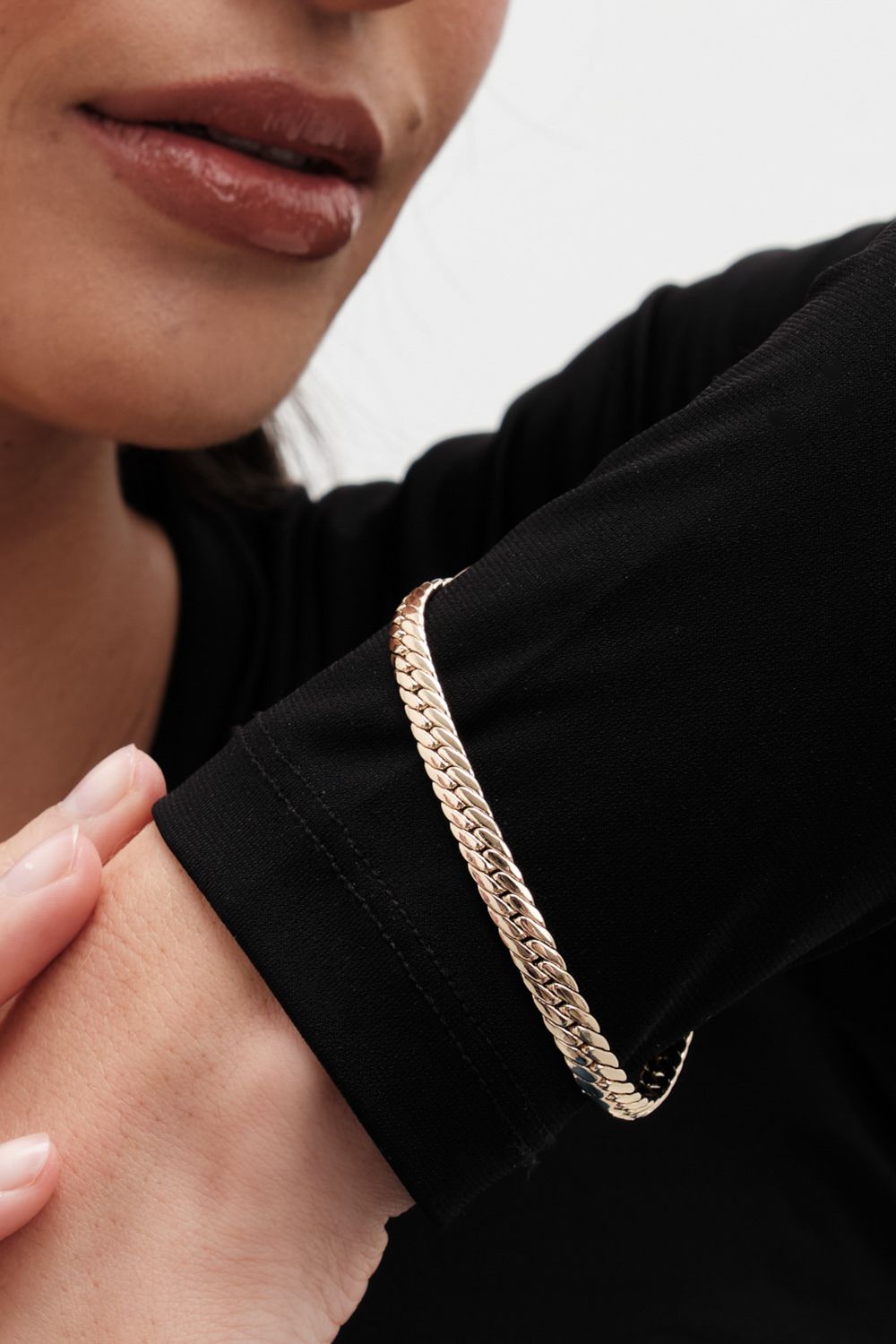 Jon Richard Jon Richard Gold Plated Herringbone Chain Bracelet