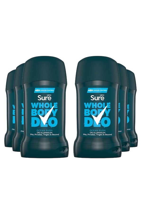 Sure Men 'Deodorant' Stick Ocean Rush with 48Hrs of Odour Control 50ml, 6pk
