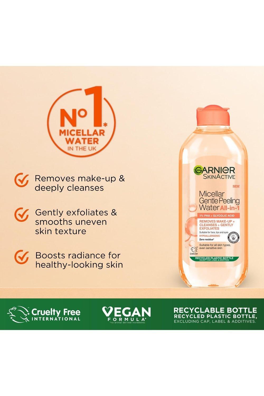 Garnier Micellar Gentle Peeling Water All-in-1 1% PHA & Glycolic Acid Multi image 2