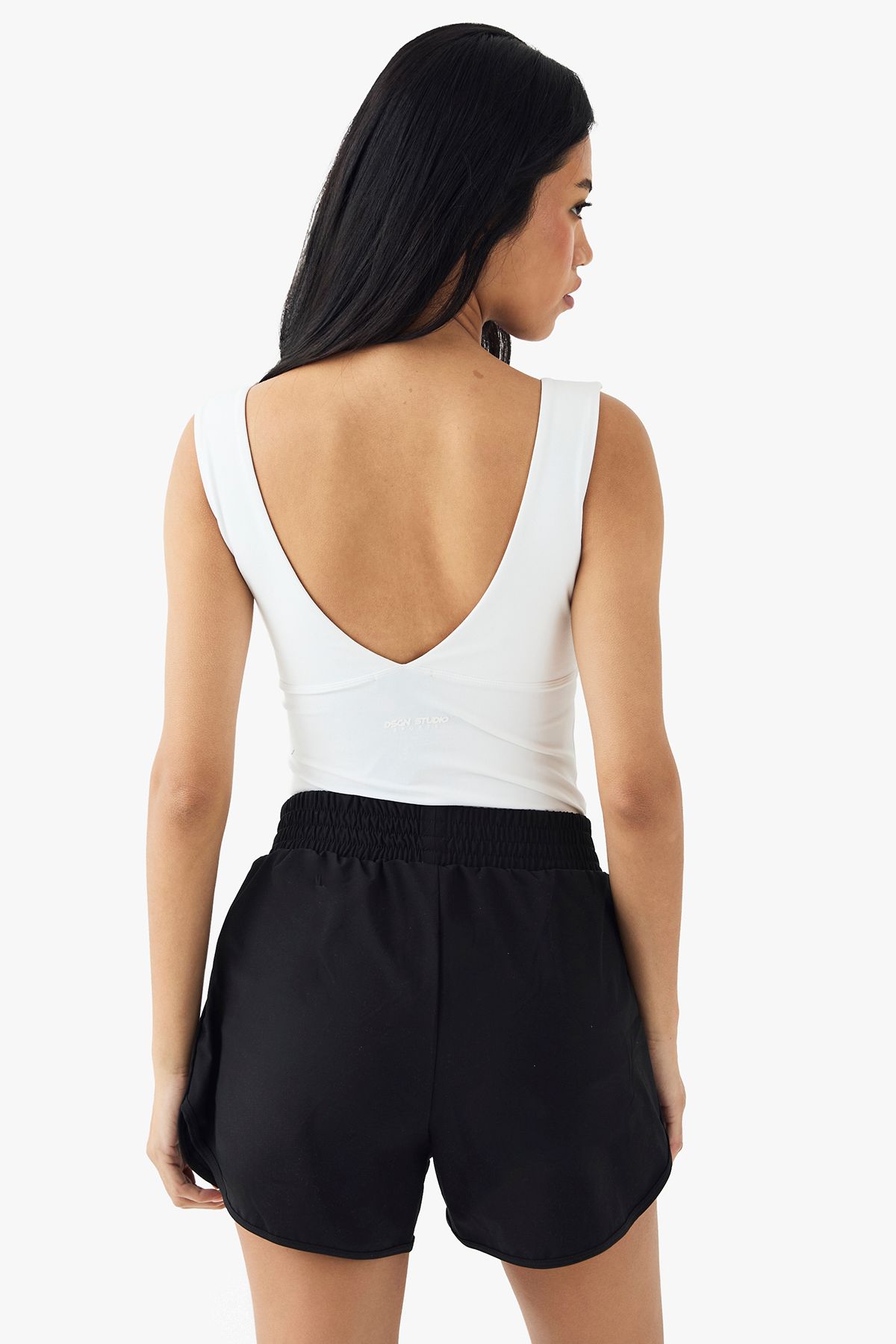 DSGN Studio DSGN Studio Sport High Waist Deep Waistband 2 in 1 Sports Short Black image 2