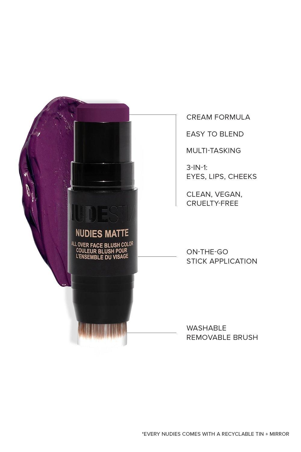 Nudestix Nudies All Over Face Matte Blush Moodie Blu image 4