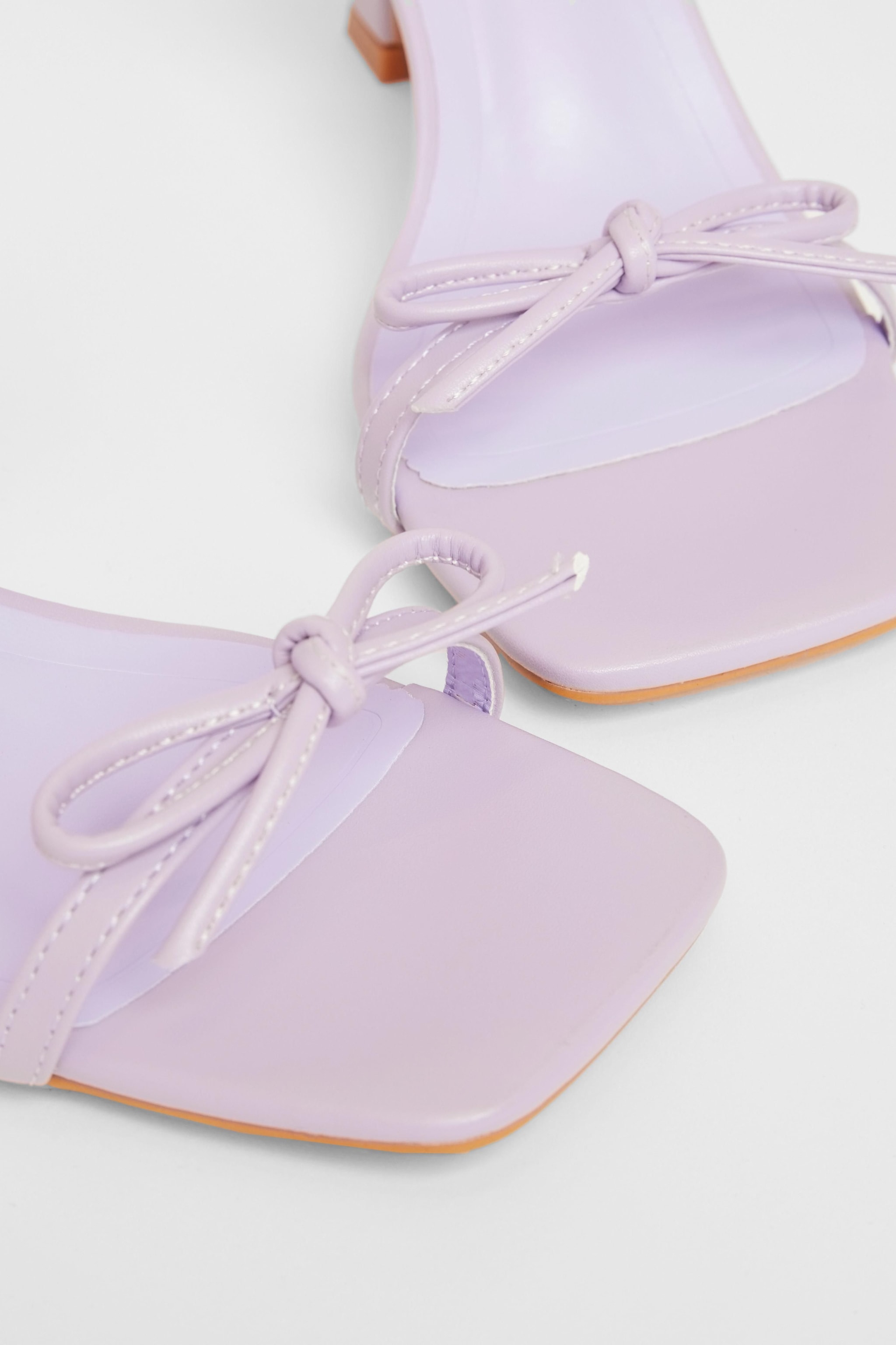 Quiz Purple Bow Detail Heels image 4