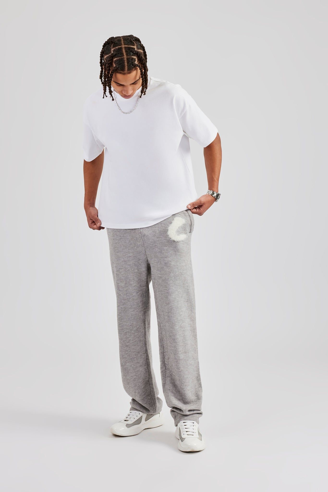 Cernucci Fluffy Intarsia C Jogger - Grey image 4