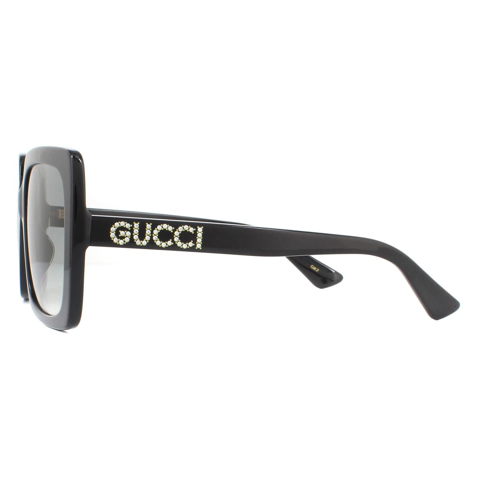 Gucci Square Black Grey Gradient Sunglasses image 3