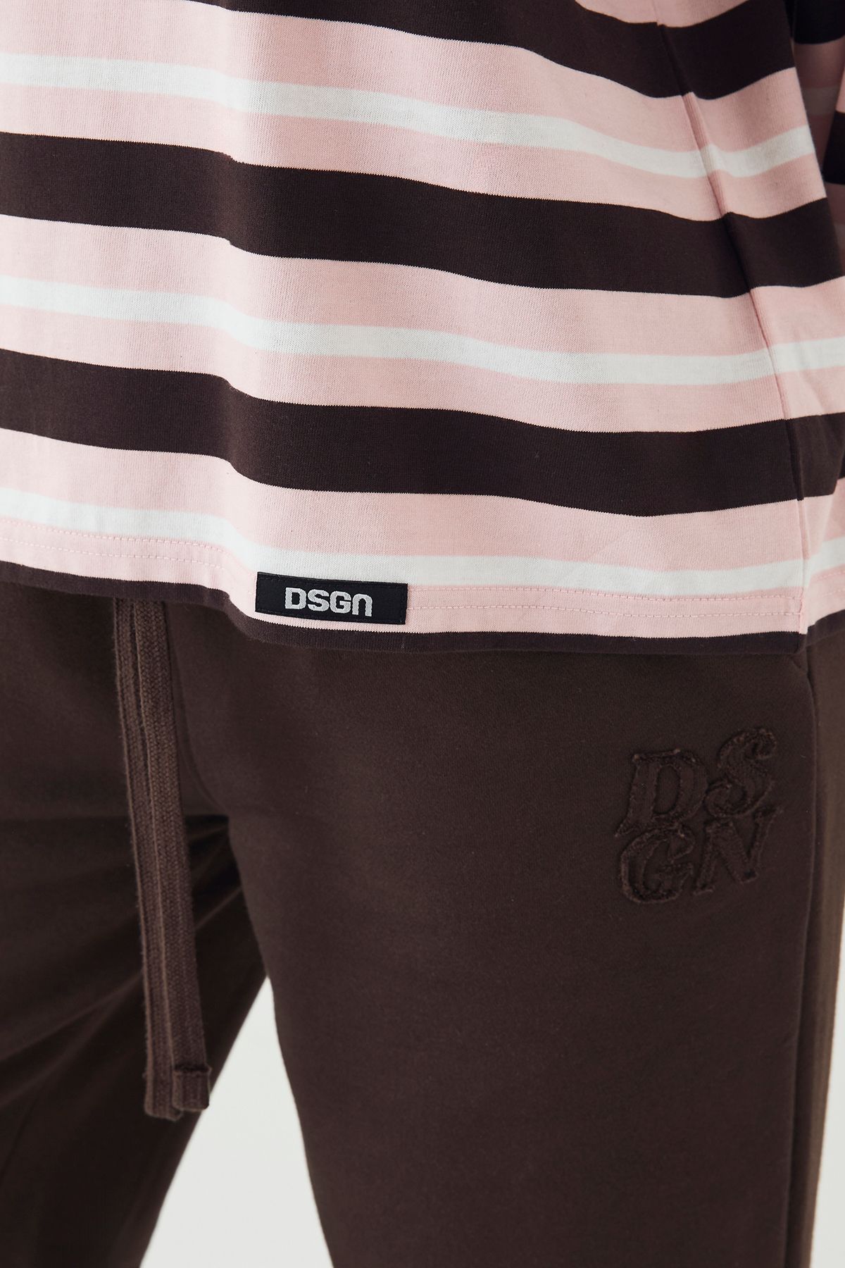 DSGN Studio DSGN Studio Stripe Oversized Long Sleeve T-Shirt Pink image 4