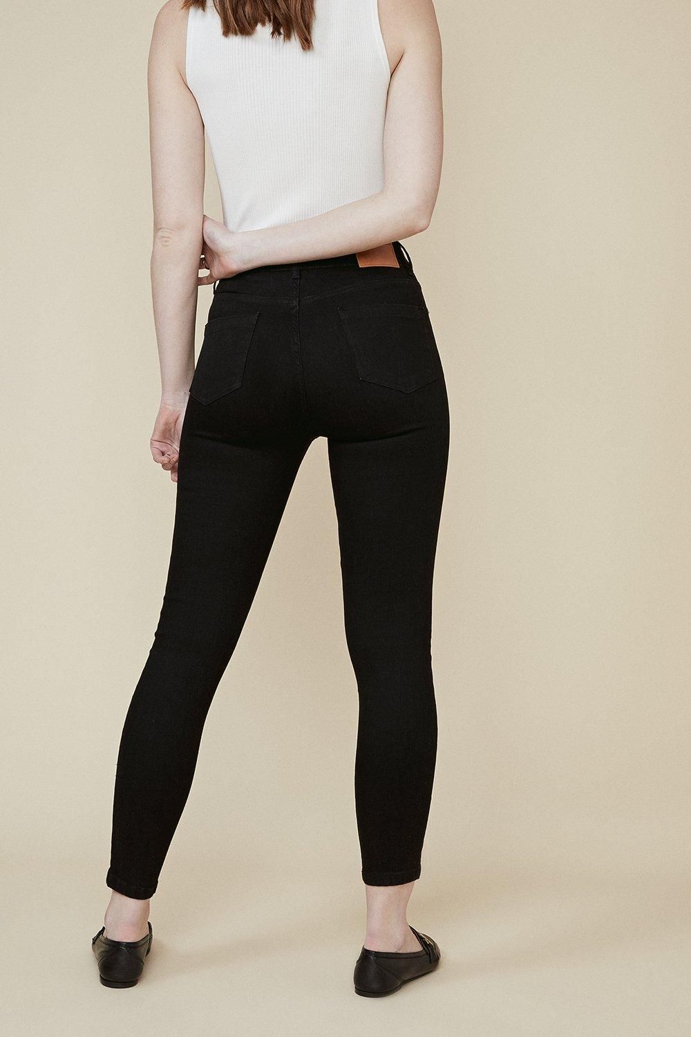 Oasis Short Lily High Rise Skinny Jean Black image 3