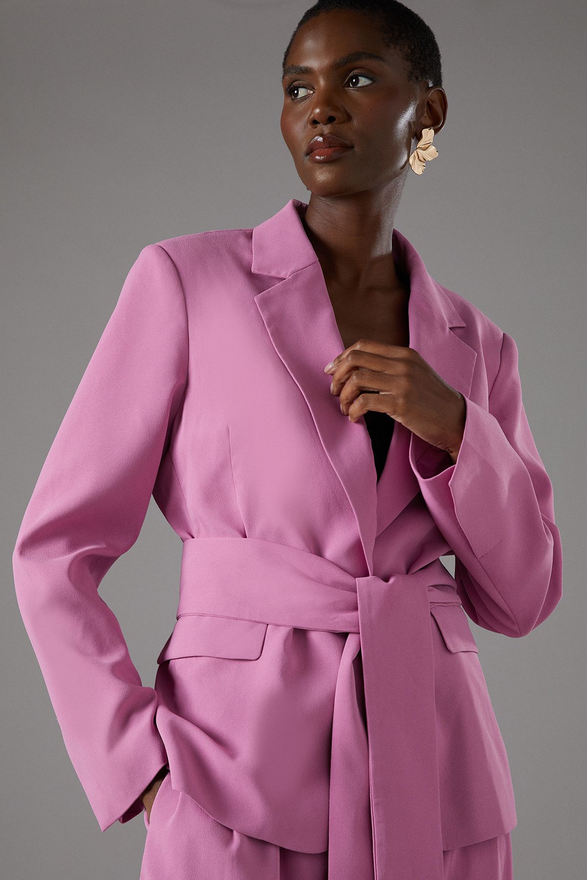 Coast Wrap Tie Front Blazer Pink image 4