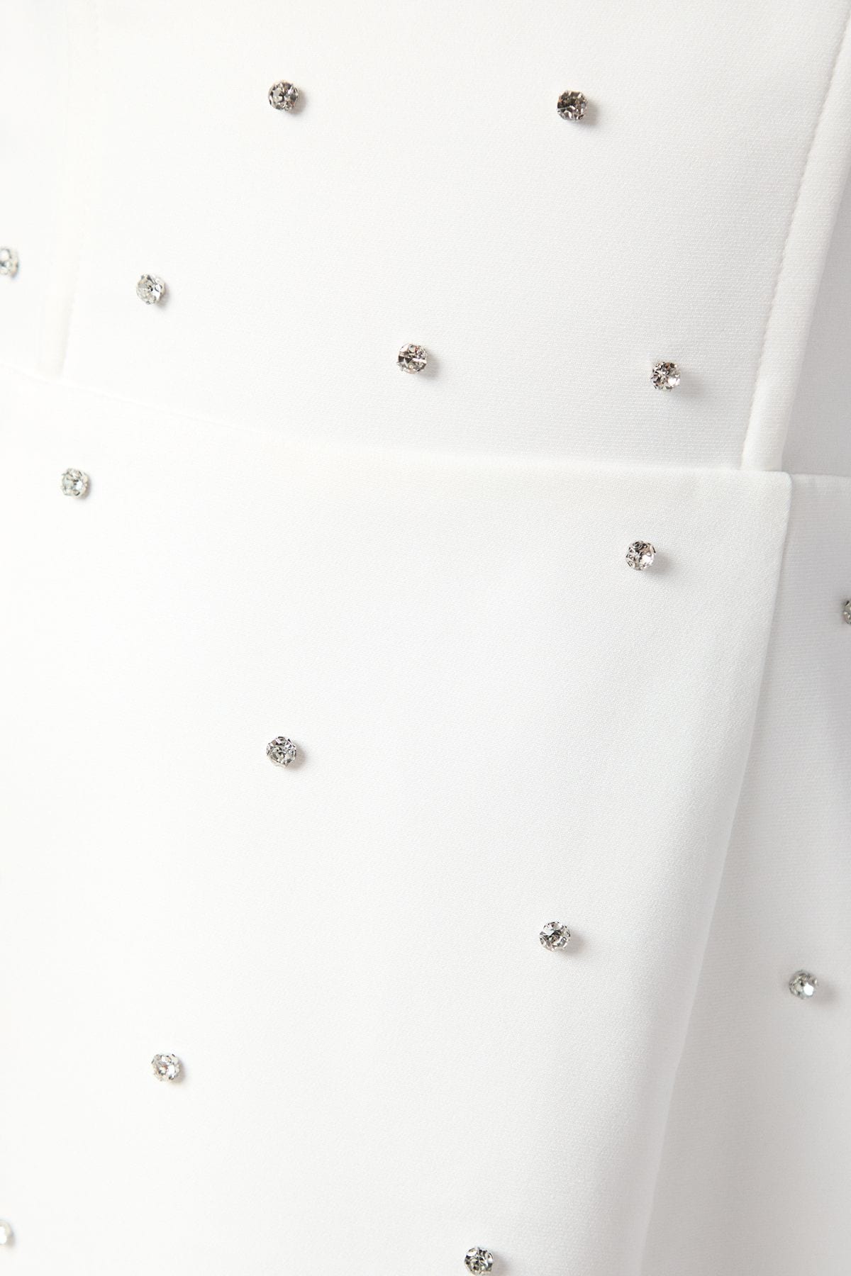 Coast Hotfix Diamante Bandeau Midi Wedding Dress Ivory image 5