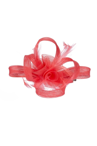 Jon Richard Coral Small Feather Fascinator Clip