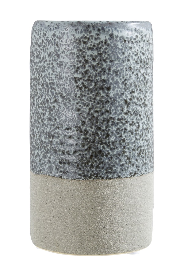 Orsina Portable Small Grey Vase, Versatile Flower Vase, Glazed Finish Stoneware, Ceramic Pottery Vase