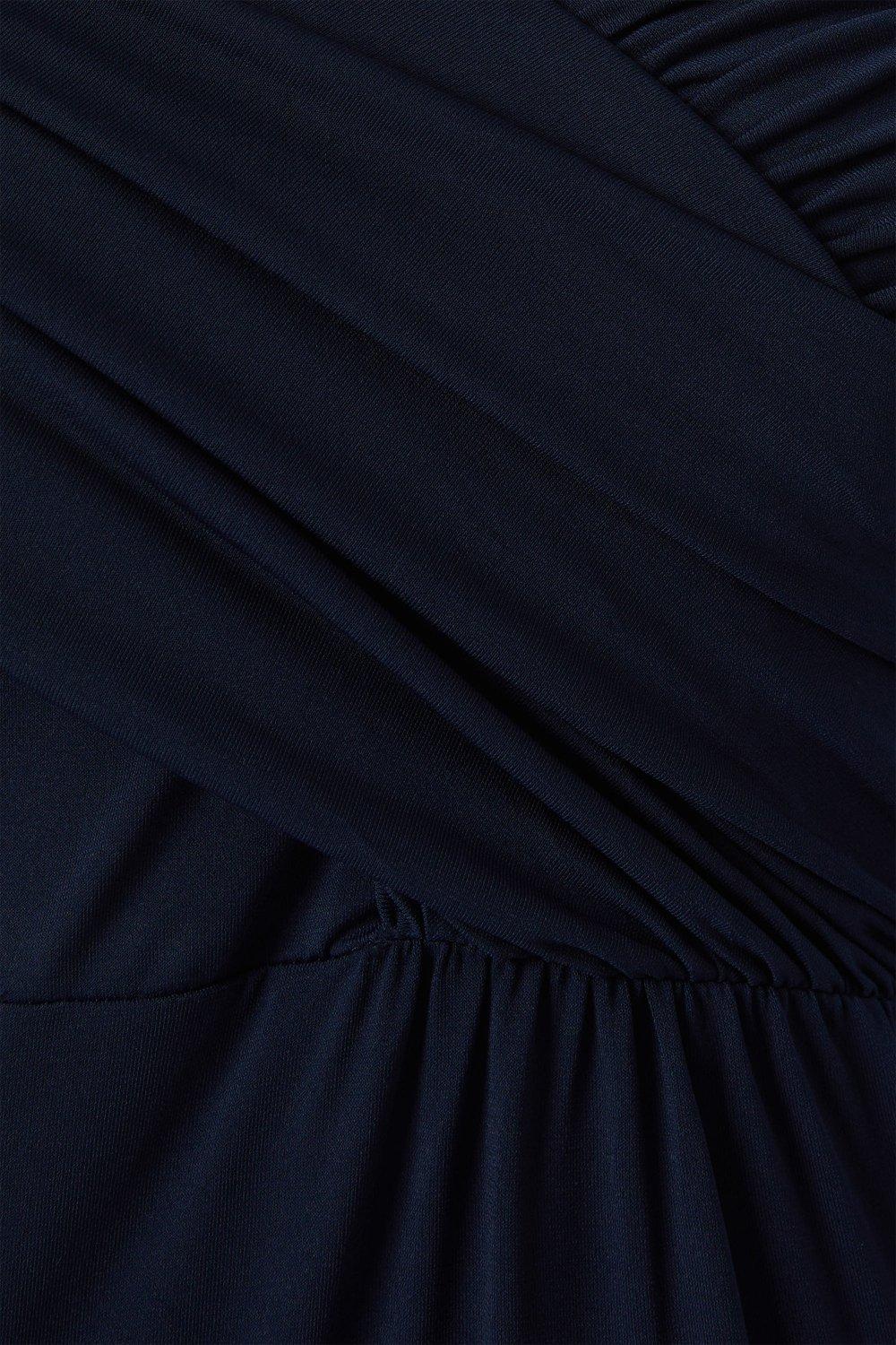 Coast Bardot Ruched Jersey Bridesmaid Dress Navy image 5