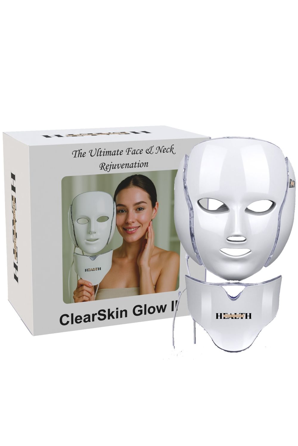 StarGate ClearSkin Glow II LED Light Therapy Mask for Face & Neck Skincare image 2