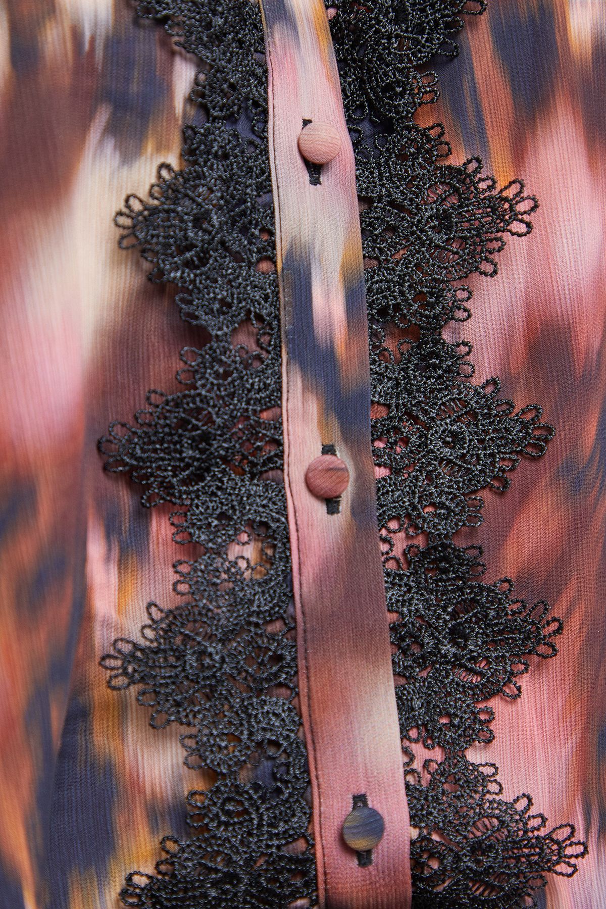 Oasis Lace Trim Blouse Multi image 5