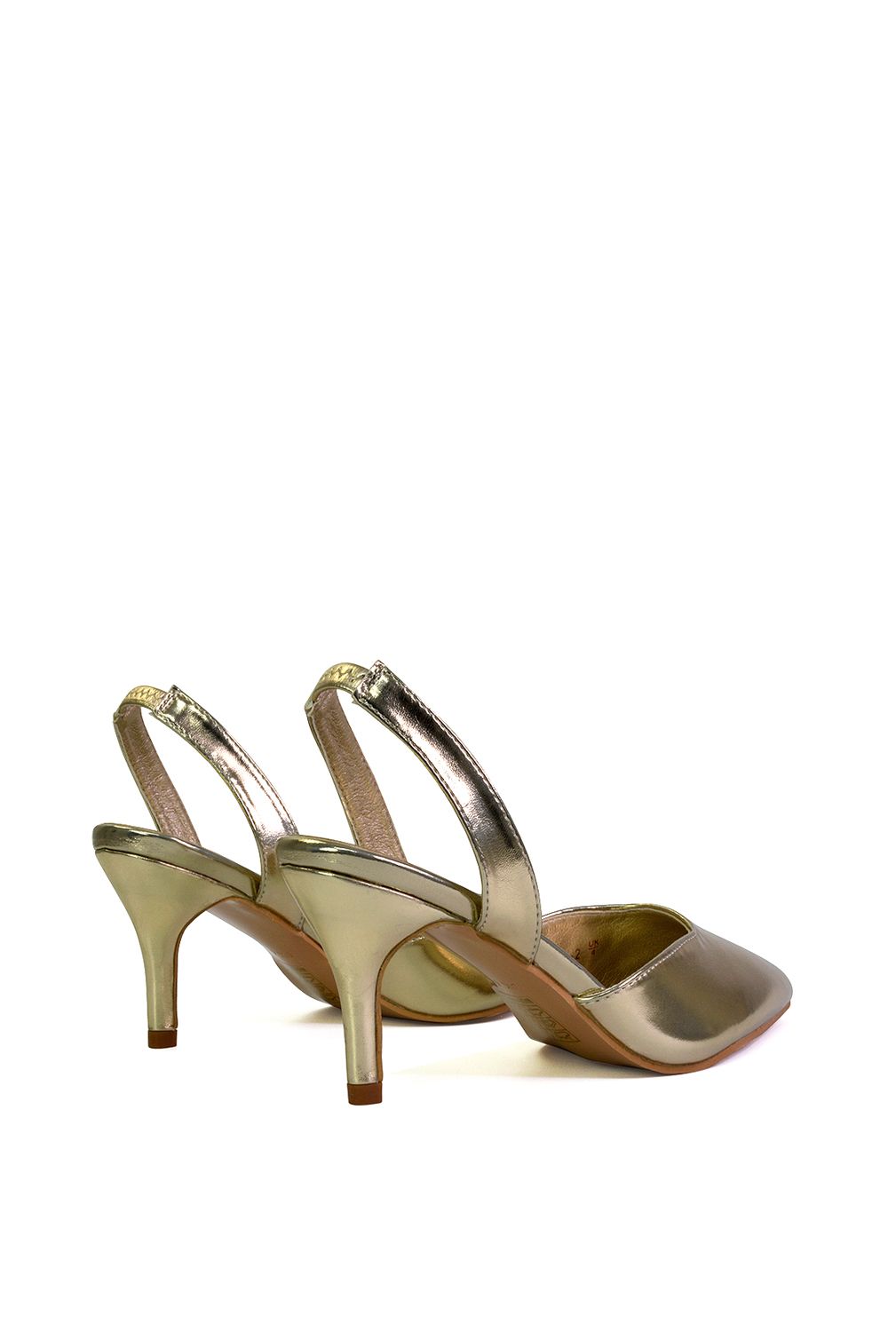 XY London 'Imogen' Pointed Toe Sling Back Stiletto Mid Heel Court Shoes image 5