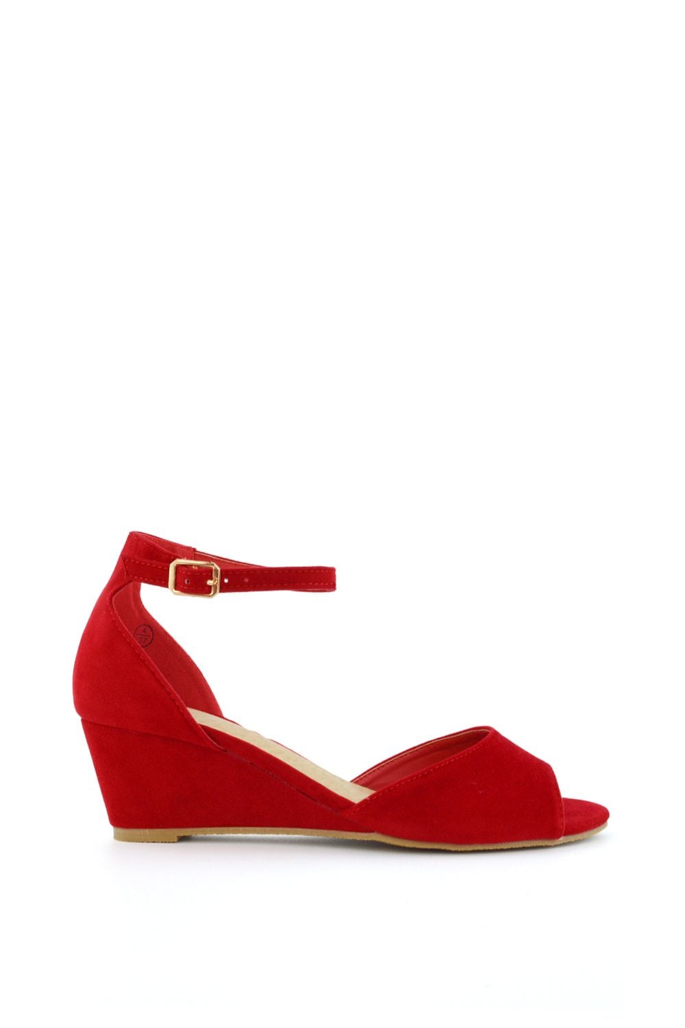 XY London 'Lottie' Peeptoe Mid Wedge Heel Sandals image 4