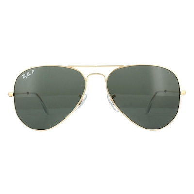 Ray-Ban Aviator Gold Green Polarized Sunglasses