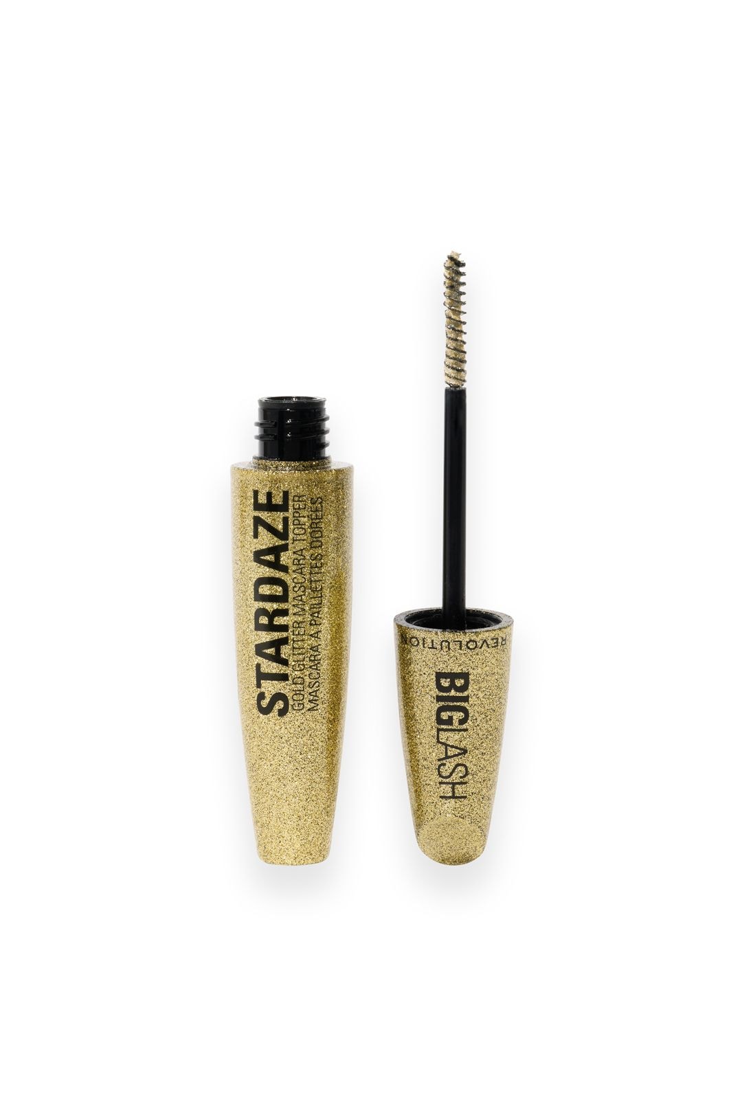 Revolution Big Lash Stardaze Hair & Brow Glitter Mascara Topper 9g Stardust Gold image 3