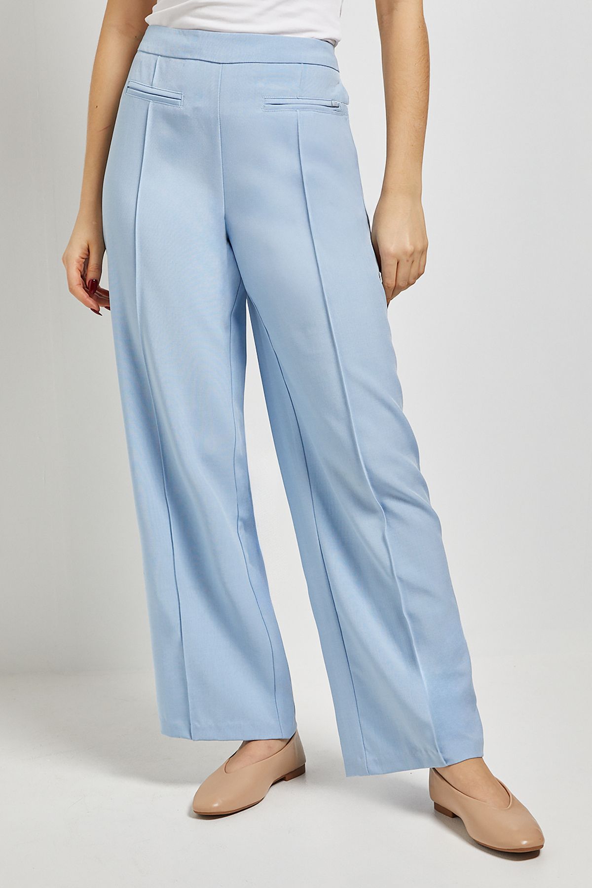 Dorothy Perkins Elastic Waist Straight Leg Trouser Pale Blue image 2